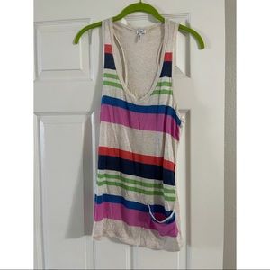 Splendid Rainbow Stripe Tank Top Size L